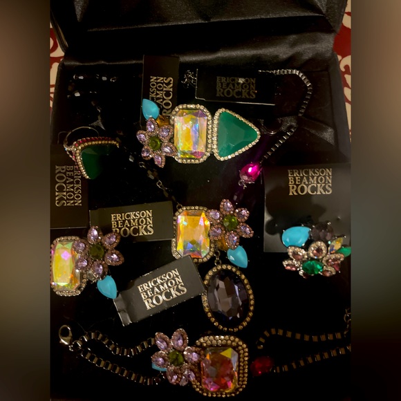 NEW tags Erickson Beamon Rocks Crystal Arcade Bright Flower Collection S… - Picture 2 of 7